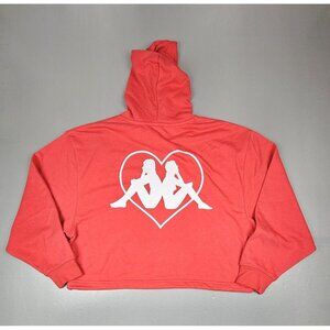 Kappa‎ Authentic Hoodie Womens Lrg. Red Plock Sweatshirt 36155IW-A08.